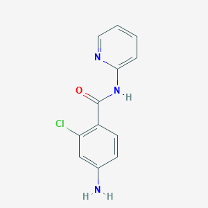 molecular formula C12H10ClN3O B2611739 4-氨基-2-氯-N-(吡啶-2-基)苯甲酰胺 CAS No. 872826-20-5