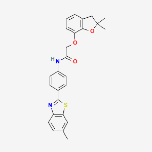2-((2,2-dimethyl-2,3-dihydrobenzofuran-7-yl)oxy)-N-(4-(6-methylbenzo[d]thiazol-2-yl)phenyl)acetamide