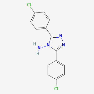 molecular formula C14H10Cl2N4 B2611744 3,5-双(4-氯苯基)-4H-1,2,4-三唑-4-胺 CAS No. 52868-19-6