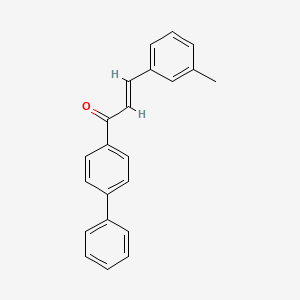 molecular formula C22H18O B2611747 Biphenyl-4-yl(m-methylstyryl) ketone CAS No. 13662-57-2