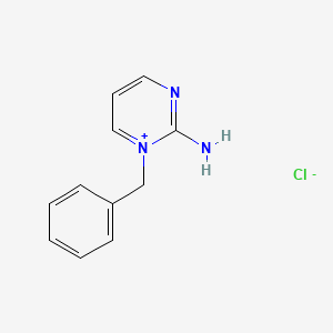 molecular formula C11H12ClN3 B2611777 2-Amino-1-benzylpyrimidin-1-ium chloride CAS No. 96984-73-5