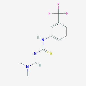 molecular formula C11H12F3N3S B2611780 N-[(dimethylamino)methylene]-N'-[3-(trifluoromethyl)phenyl]thiourea CAS No. 74466-87-8