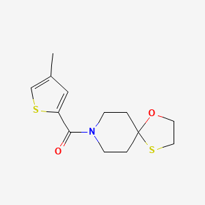 molecular formula C13H17NO2S2 B2611781 (4-甲基噻吩-2-基)(1-氧杂-4-硫杂-8-氮杂螺[4.5]癸-8-基)甲烷酮 CAS No. 1351658-20-2