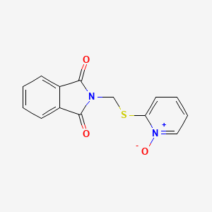 molecular formula C14H10N2O3S B2611800 2-[{[(1,3-二氧代-1,3-二氢-2H-异吲哚-2-基)甲基]硫代}吡啶鎓-1-盐酸盐 CAS No. 301177-49-1