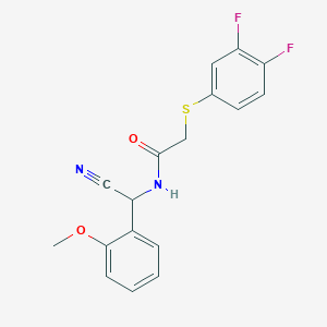 molecular formula C17H14F2N2O2S B2611808 N-[cyano(2-methoxyphenyl)methyl]-2-[(3,4-difluorophenyl)sulfanyl]acetamide CAS No. 1281134-33-5