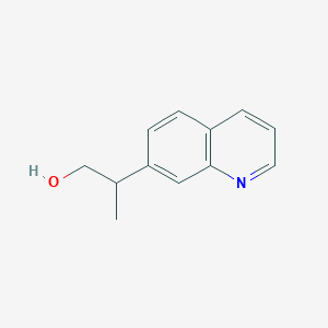 molecular formula C12H13NO B2611810 2-Quinolin-7-ylpropan-1-ol CAS No. 1895324-47-6