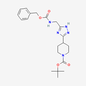 molecular formula C21H29N5O4 B2611836 tert-Butyl 4-[5-({[(benzyloxy)carbonyl]amino}methyl)-1H-1,2,4-triazol-3-yl]piperidine-1-carboxylate CAS No. 1909319-25-0