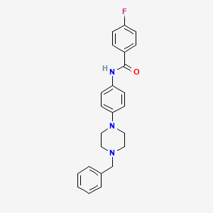 molecular formula C24H24FN3O B2611839 N-[4-(4-benzylpiperazin-1-yl)phenyl]-4-fluorobenzamide CAS No. 303151-00-0