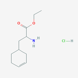 molecular formula C11H20ClNO2 B2611848 Ethyl 2-amino-3-(cyclohex-3-en-1-yl)propanoate hydrochloride CAS No. 2193065-05-1