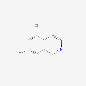 molecular formula C9H5ClFN B2611857 5-Chloro-7-fluoroisoquinoline CAS No. 1820716-42-4