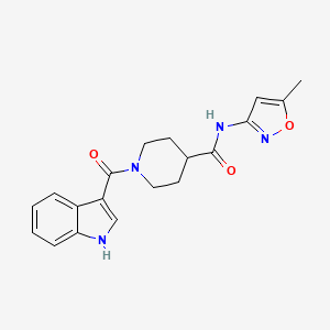 molecular formula C19H20N4O3 B2611863 1-(1H-吲哚-3-羰基)-N-(5-甲基异恶唑-3-基)哌啶-4-甲酰胺 CAS No. 1251691-30-1