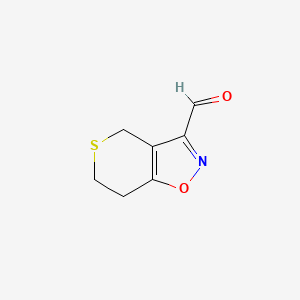 molecular formula C7H7NO2S B2611864 6,7-Dihydro-4H-thiopyrano[3,4-d][1,2]oxazole-3-carbaldehyde CAS No. 1781762-96-6