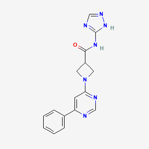 molecular formula C16H15N7O B2611867 1-(6-phenylpyrimidin-4-yl)-N-(1H-1,2,4-triazol-5-yl)azetidine-3-carboxamide CAS No. 2034476-80-5