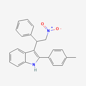 molecular formula C23H20N2O2 B2611874 2-(4-methylphenyl)-3-(2-nitro-1-phenylethyl)-1H-indole CAS No. 325992-84-5