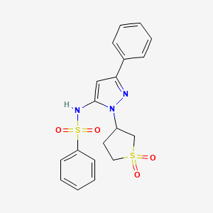 N-(1-(1,1-dioxidotetrahydrothiophen-3-yl)-3-phenyl-1H-pyrazol-5-yl)benzenesulfonamide