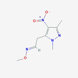 2-(1,3-dimethyl-4-nitro-1H-pyrazol-5-yl)acetaldehyde O-methyloxime