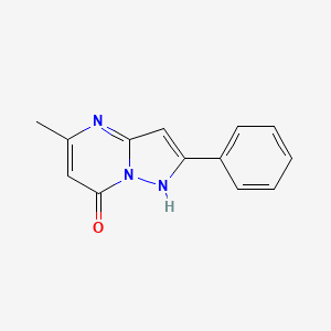 molecular formula C13H11N3O B2611896 5-Methyl-2-phenyl-pyrazolo[1,5-a]pyrimidin-7-ol CAS No. 90019-55-9