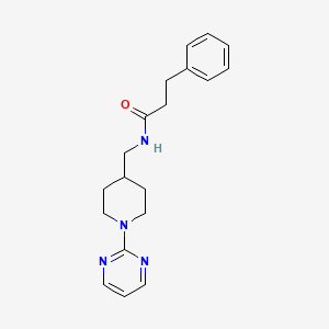 molecular formula C19H24N4O B2611931 3-phenyl-N-((1-(pyrimidin-2-yl)piperidin-4-yl)methyl)propanamide CAS No. 1235077-62-9