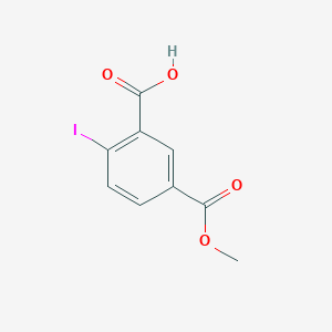 molecular formula C9H7IO4 B2611942 2-碘-5-(甲氧羰基)苯甲酸 CAS No. 1048025-64-4