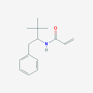 molecular formula C15H21NO B2611943 N-(3,3-Dimethyl-1-phenylbutan-2-yl)prop-2-enamide CAS No. 2305336-08-5