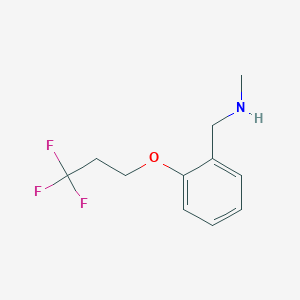 molecular formula C11H14F3NO B2611948 N-methyl-1-[2-(3,3,3-trifluoropropoxy)phenyl]methanamine CAS No. 1341510-18-6