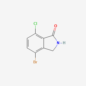 molecular formula C8H5BrClNO B2611949 4-Bromo-7-chloroisoindolin-1-one CAS No. 1427404-26-9