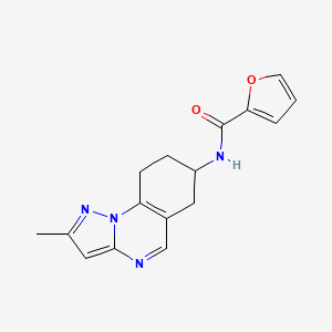 molecular formula C16H16N4O2 B2611960 N-{2-methyl-6H,7H,8H,9H-pyrazolo[1,5-a]quinazolin-7-yl}furan-2-carboxamide CAS No. 2097929-37-6