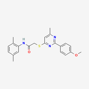 N-(2,5-dimethylphenyl)-2-{[2-(4-methoxyphenyl)-6-methylpyrimidin-4-yl]sulfanyl}acetamide