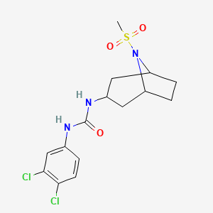 molecular formula C15H19Cl2N3O3S B2611967 1-(3,4-Dichlorophenyl)-3-(8-(methylsulfonyl)-8-azabicyclo[3.2.1]octan-3-yl)urea CAS No. 2034304-97-5