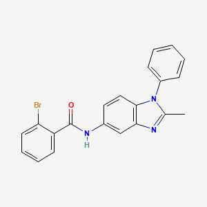 molecular formula C21H16BrN3O B2611969 2-bromo-N-(2-methyl-1-phenylbenzimidazol-5-yl)benzamide CAS No. 494202-99-2
