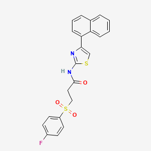 3-((4-fluorophenyl)sulfonyl)-N-(4-(naphthalen-1-yl)thiazol-2-yl)propanamide