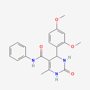 molecular formula C20H21N3O4 B2611980 4-(2,4-dimethoxyphenyl)-6-methyl-2-oxo-N-phenyl-1,2,3,4-tetrahydropyrimidine-5-carboxamide CAS No. 377761-34-7