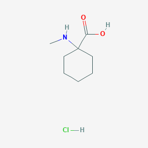 molecular formula C8H16ClNO2 B2611981 1-(甲基氨基)环己烷-1-羧酸；盐酸盐 CAS No. 2580249-63-2