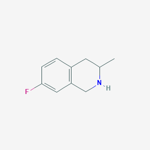molecular formula C10H12FN B2611988 7-Fluoro-3-methyl-1,2,3,4-tetrahydroisoquinoline CAS No. 1248999-54-3