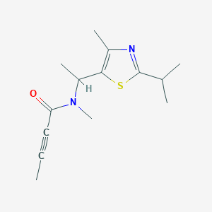 molecular formula C14H20N2OS B2612005 N-Methyl-N-[1-(4-methyl-2-propan-2-yl-1,3-thiazol-5-yl)ethyl]but-2-ynamide CAS No. 2411284-81-4