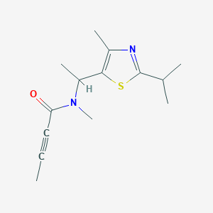 N-Methyl-N-[1-(4-methyl-2-propan-2-yl-1,3-thiazol-5-yl)ethyl]but-2-ynamide