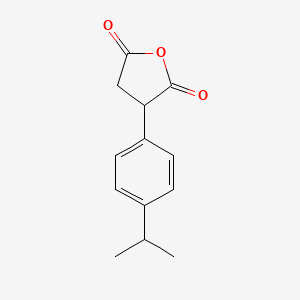 molecular formula C13H14O3 B2612009 3-[4-(Propan-2-yl)phenyl]oxolane-2,5-dione CAS No. 34177-53-2