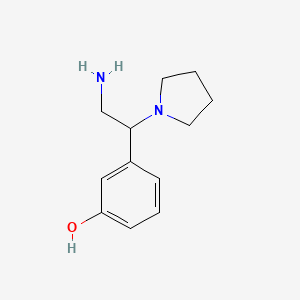 molecular formula C12H18N2O B2612011 3-[2-Amino-1-(pyrrolidin-1-yl)ethyl]phenol CAS No. 954255-52-8