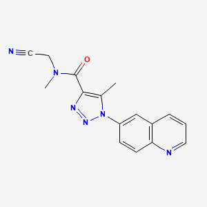 molecular formula C16H14N6O B2612017 N-(cyanomethyl)-N,5-dimethyl-1-(quinolin-6-yl)-1H-1,2,3-triazole-4-carboxamide CAS No. 1355713-50-6
