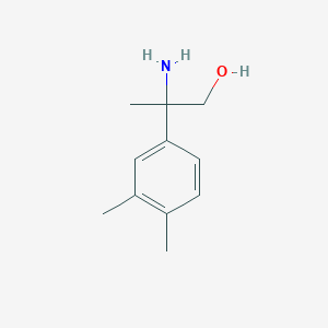 molecular formula C11H17NO B2612018 2-Amino-2-(3,4-dimethylphenyl)propan-1-ol CAS No. 1182889-37-7