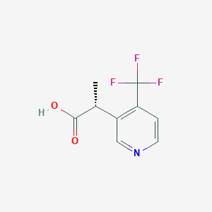 molecular formula C9H8F3NO2 B2612024 (2R)-2-[4-(Trifluoromethyl)pyridin-3-yl]propanoic acid CAS No. 2248174-20-9