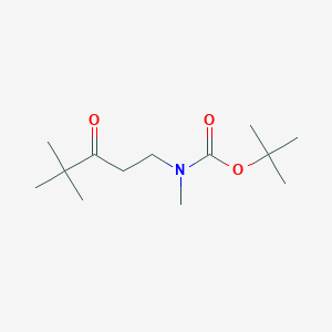 molecular formula C13H25NO3 B2612027 Tert-butyl N-(4,4-dimethyl-3-oxopentyl)-N-methylcarbamate CAS No. 1999336-75-2