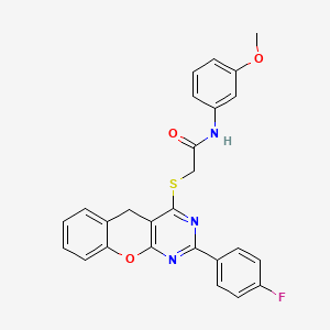 2-((2-(4-fluorophenyl)-5H-chromeno[2,3-d]pyrimidin-4-yl)thio)-N-(3-methoxyphenyl)acetamide