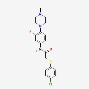2-[(4-chlorophenyl)sulfanyl]-N-[3-fluoro-4-(4-methylpiperazino)phenyl]acetamide