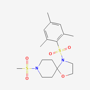 molecular formula C17H26N2O5S2 B2612037 4-(甲苯磺酰)-8-(甲磺酰)-1-氧杂-4,8-二氮杂螺[4.5]癸烷 CAS No. 903277-51-0