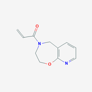 molecular formula C11H12N2O2 B2612039 1-(3,5-Dihydro-2H-pyrido[3,2-f][1,4]oxazepin-4-yl)prop-2-en-1-one CAS No. 2128688-87-7