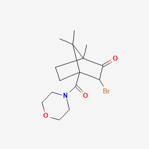 molecular formula C15H22BrNO3 B2612045 3-Bromo-1,7,7-trimethyl-4-(morpholin-4-ylcarbonyl)bicyclo[2.2.1]heptan-2-one CAS No. 1212423-96-5