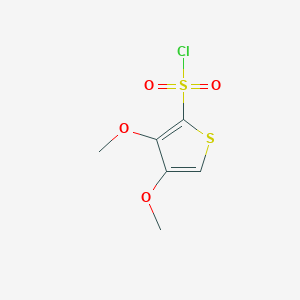 molecular formula C6H7ClO4S2 B2612059 3,4-二甲氧基噻吩-2-磺酰氯 CAS No. 2228338-40-5