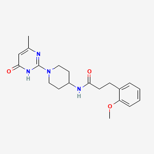 3-(2-methoxyphenyl)-N-(1-(4-methyl-6-oxo-1,6-dihydropyrimidin-2-yl)piperidin-4-yl)propanamide
