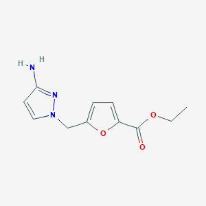 Ethyl 5-[(3-aminopyrazol-1-yl)methyl]furan-2-carboxylate